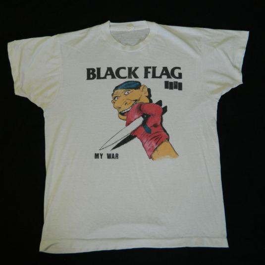 Black Flag band My War T-Shirt Funny Cotton Tee Gift for Men Women Size S-5XL
