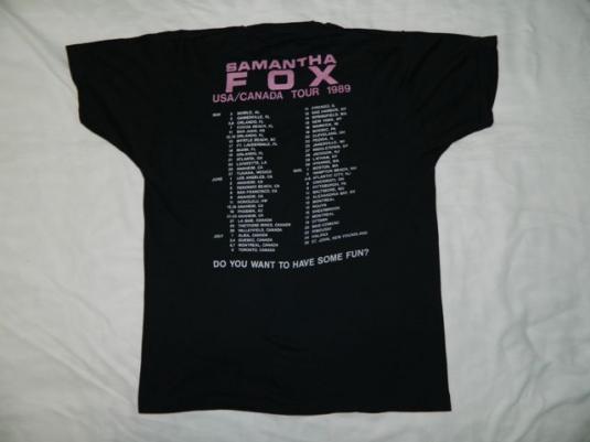 Vintage SAMANTHA FOX I WANNA HAVE SOME FUN TOUR T-Shirt 80s