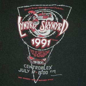 Vintage LYNYRD SKYNYRD BATON ROUGE 1991 TOUR T-Shirt