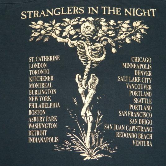 Vintage THE STRANGLERS 1992 IN THE NIGHT TOUR T-Shirt