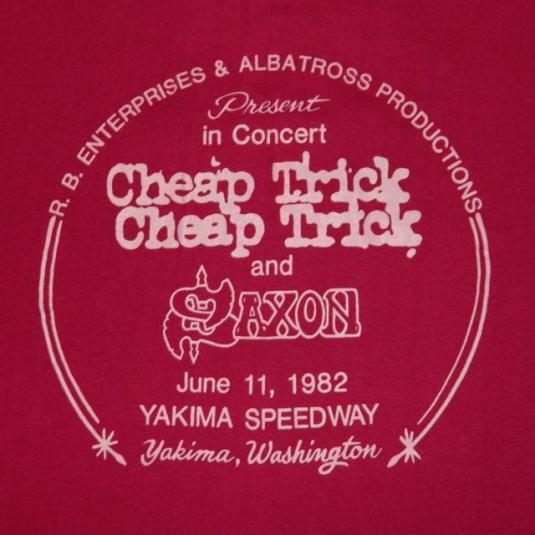 Vintage CHEAP TRICK + SAXON 1982 CONCERT T-Shirt tour