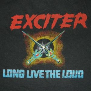 Vintage EXCITER 1985 WORLD TOUR T-Shirt XL 80s speed metal