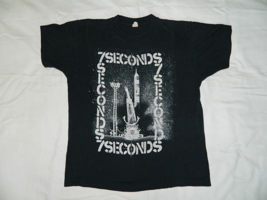 Vintage 7 SECONDS 1988 T-Shirt Original 80s tour