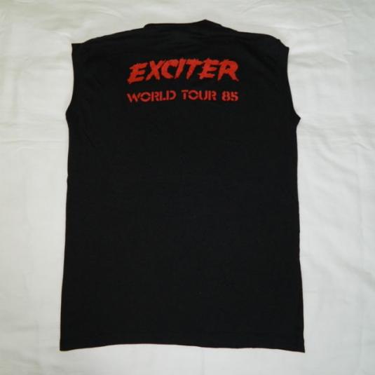 Vintage EXCITER 1985 WORLD TOUR TShirt XL 80s speed metal Defunkd