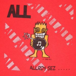 vintage ALL 1988 ALLROY SEZ PROMO T-SHIRT descendents