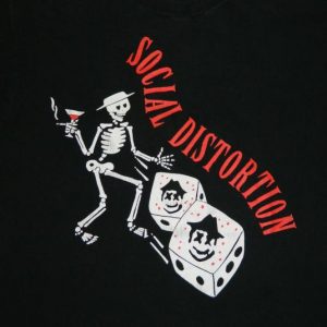 Vintage SOCIAL DISTORTION 1992 BAD LUCK TOUR T-Shirt 90s tee