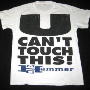 vintage MC HAMMER 1990 U CAN'T TOUCH THIS T-Shirt 90s dance