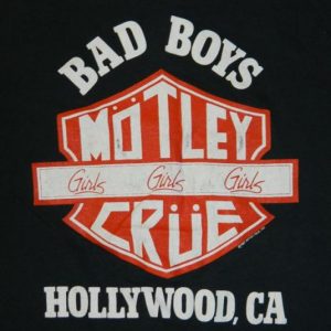 Vintage MOTLEY CRUE 1987 Bad Boys Hollywood, CA Tour T-Shirt