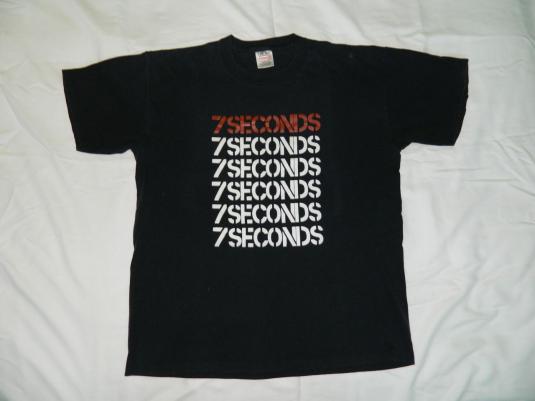 Vintage 7 SECONDS T-Shirt tour sXe