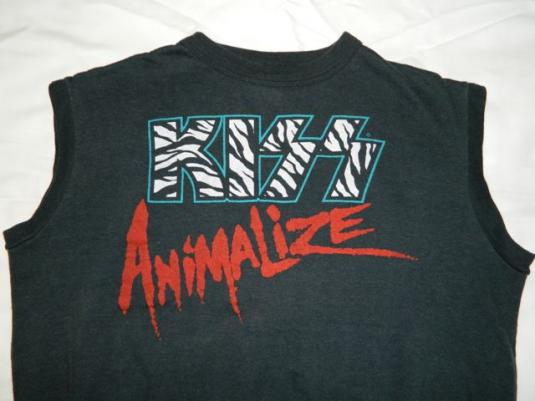 Vintage KISS SWEATSHIRT ANIMALIZE 1984 TOUR t-shirt 80s