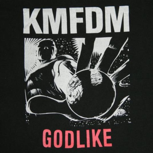 Vintage KMFDM GODLIKE T-SHIRT 90S TOUR industrial music