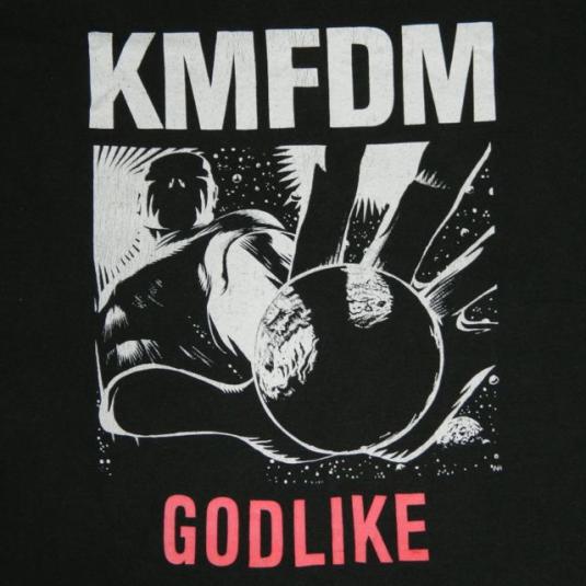 Vintage KMFDM GODLIKE T-SHIRT 90S TOUR industrial music | Defunkd
