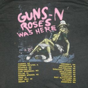 Vintage GUNS N ROSES 1987 BANNED CONCERT T-SHIRT XL tour 80s