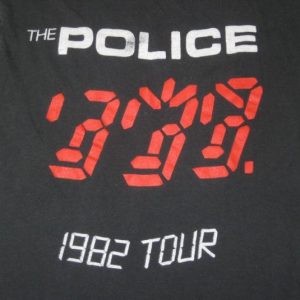 vintage THE POLICE 1982 GHOST IN THE MACHINE TOUR T-Shirt