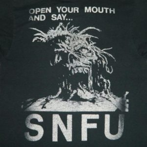 Vintage SNFU 80S TOUR T-Shirt Concert Mr. Chi Pig punk