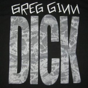 vintage GREG GINN BLACK FLAG 1993 DICK TOUR T-Shirt punk xl