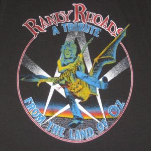 vintage RANDY RHOADS 80S T-Shirt Ozzy Osbourne Quiet Riot