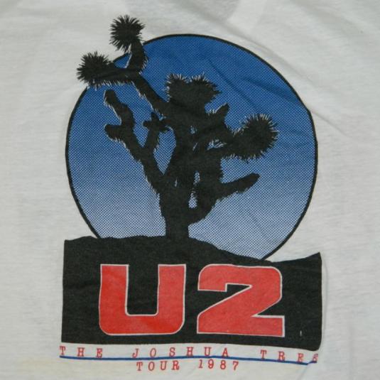 Vintage U2 1987 THE JOSHUA TREE TOUR T-Shirt XL concert