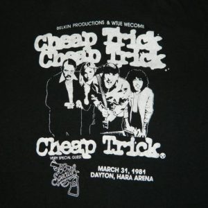 Vintage CHEAP TRICK CREW 1981 T-Shirt 80s concert