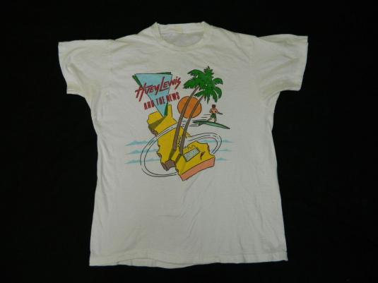 Vintage HUEY LEWIS AND THE NEWS 1987 FORE TOUR T-Shirt 80s | Defunkd