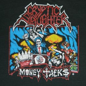 Vintage CRYPTIC SLAUGHTER 1987 TOUR T-Shirt XL 80s thrash