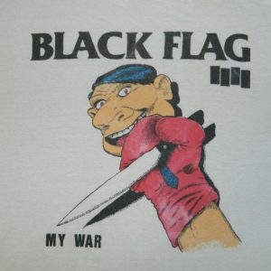 Vintage BLACK FLAG 80S MY WAR T-Shirt punk rock band