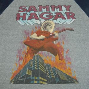 vintage SAMMY HAGAR 1983 TOUR T-Shirt jersey concert 80s