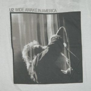 Vintage U2 1985 WIDE AWAKE IN AMERICA PROMO T-Shirt