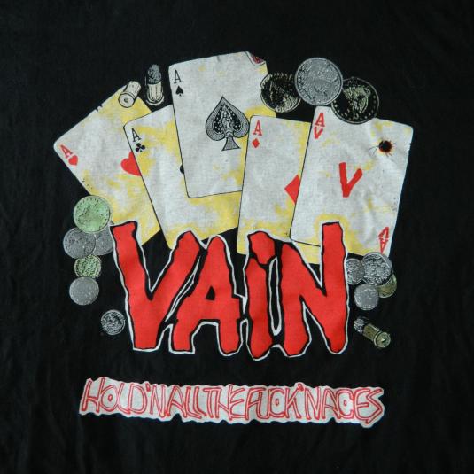 Vintage VAIN 1989 NO RESPECT UK TOUR T-Shirt