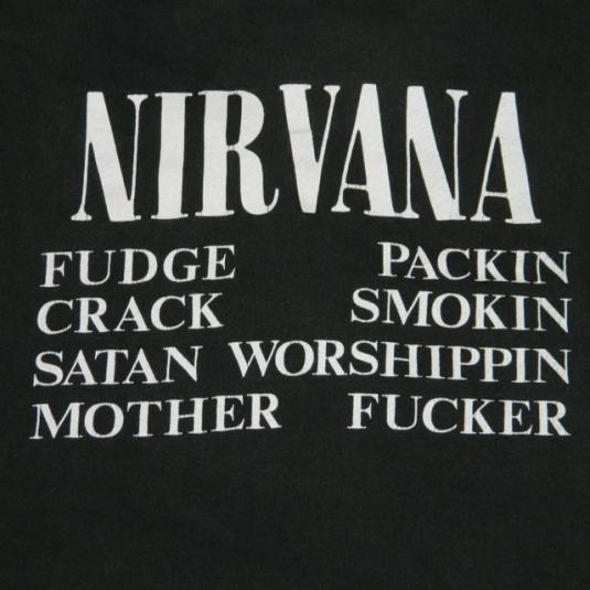 Vintage NIRVANA ORIGINAL 1992 FUDGE PACKIN T-Shirt
