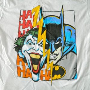 Vintage BATMAN THE JOKER HAHAHA 1989 T-SHIRT DC COMICS