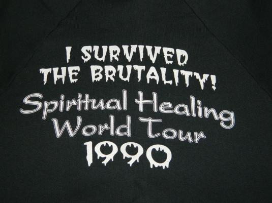 Vintage NOS DEATH SWEATSHIRT 1990 SPIRITUAL HEALING TOUR 90s