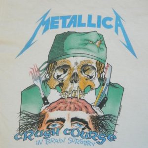 Vintage METALLICA 1987 Crash Course In Brain Surgery T-Shirt