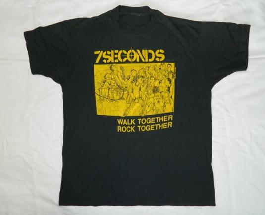 Vintage 1984 7 SECONDS WALK TOGETHER ROCK TOGETHER T-Shirt