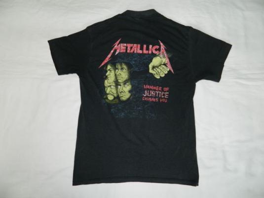 Vintage METALLCIA 1988 DAMAGED JUSTICE TOUR T-Shirt concert | Defunkd