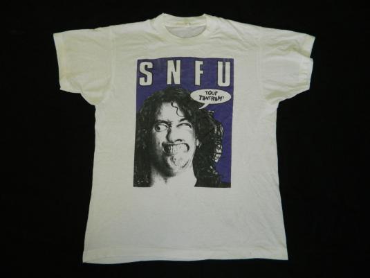 Vintage SNFU 80s EUROPEAN TOUR TANTRUM? T-Shirt Original