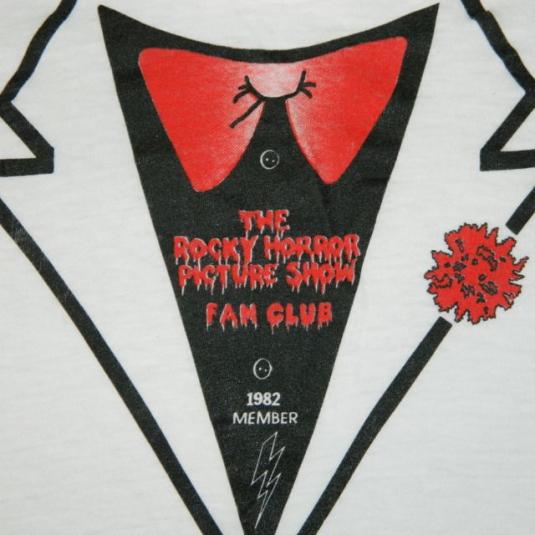 Vintage THE ROCKY HORROR PICTURE SHOW 1982 FAN CLUB T-Shirt
