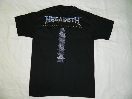 Vintage NOS MEGADETH COUNTDOWN TO EXTINCTION TOUR T-Shirt