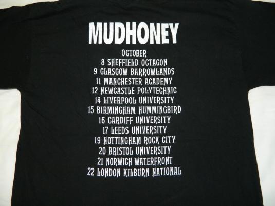 Vintage MUDHONEY 1992 EUROPEAN TOUR T-Shirt