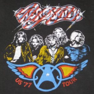 vintage AEROSMITH 1977 U.S. ROCKS TOUR T-Shirt 70s concert