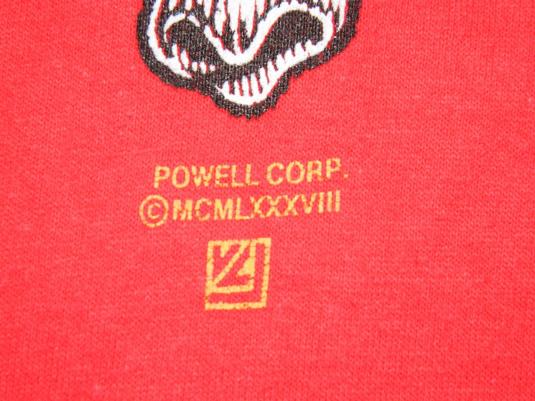 Vintage MIKE VALLELY 1988 POWELL PERALTA T-shirt 80s