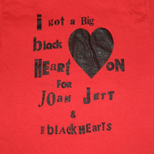 Vintage 80S JOAN JETT AND THE BLACKHEARTS TOUR T-Shirt