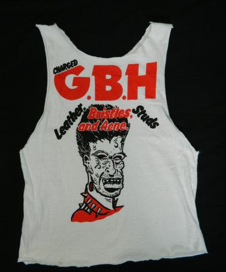 Vintage 80S CHARGED G.B.H. T-Shirt gbh punk rock band tour