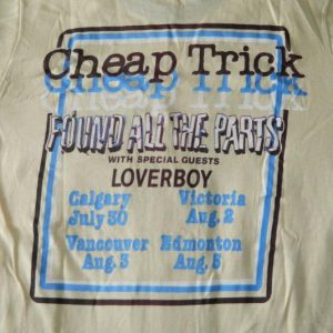 Vintage CHEAP TRICK LOVERBOY 1980 WORKING CREW TOUR T-Shirt