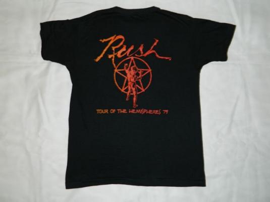 Vintage RUSH 1979 Tour Of The Hemispheres Concert T-shirt | Defunkd