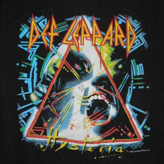 Vintage DEF LEPPARD 1987 HYSTERIA TOUR T-Shirt concert tee