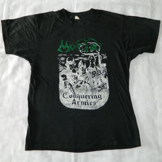 Vintage MORTAR 1988 CONQUERING ARMIES DEMO T-Shirt