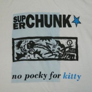 Vintage SUPERCHUNK 1991 NO POCKY FOR KITTY TOUR T-Shirt 90s