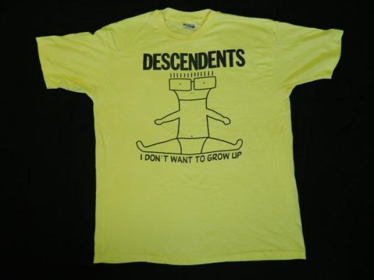 Vintage 80s DESCENDENTS I DON’T WANT TO GROW UP T-Shirt XL
