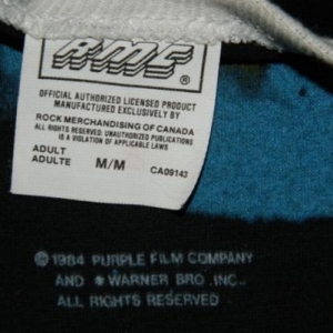 Vintage PRINCE PURPLE RAIN MEDIUM 1984 Tour JERSEY T-Shirt
